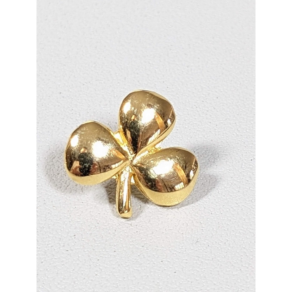 Vintage Dotty Smith‎ Gold Tone Shamrock Clover Small Brooch Pin